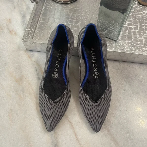 Rothy's The Point Flat-Gray - Picture 6 of 12